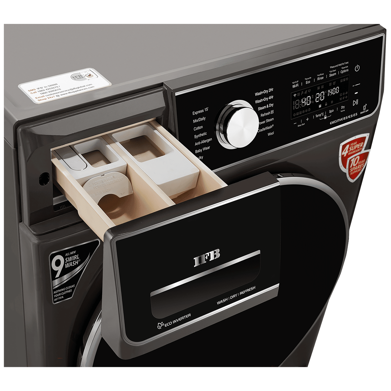 Buy IFB 8.5/6.5 kg 5 Star Inverter Fully Automatic Front Load